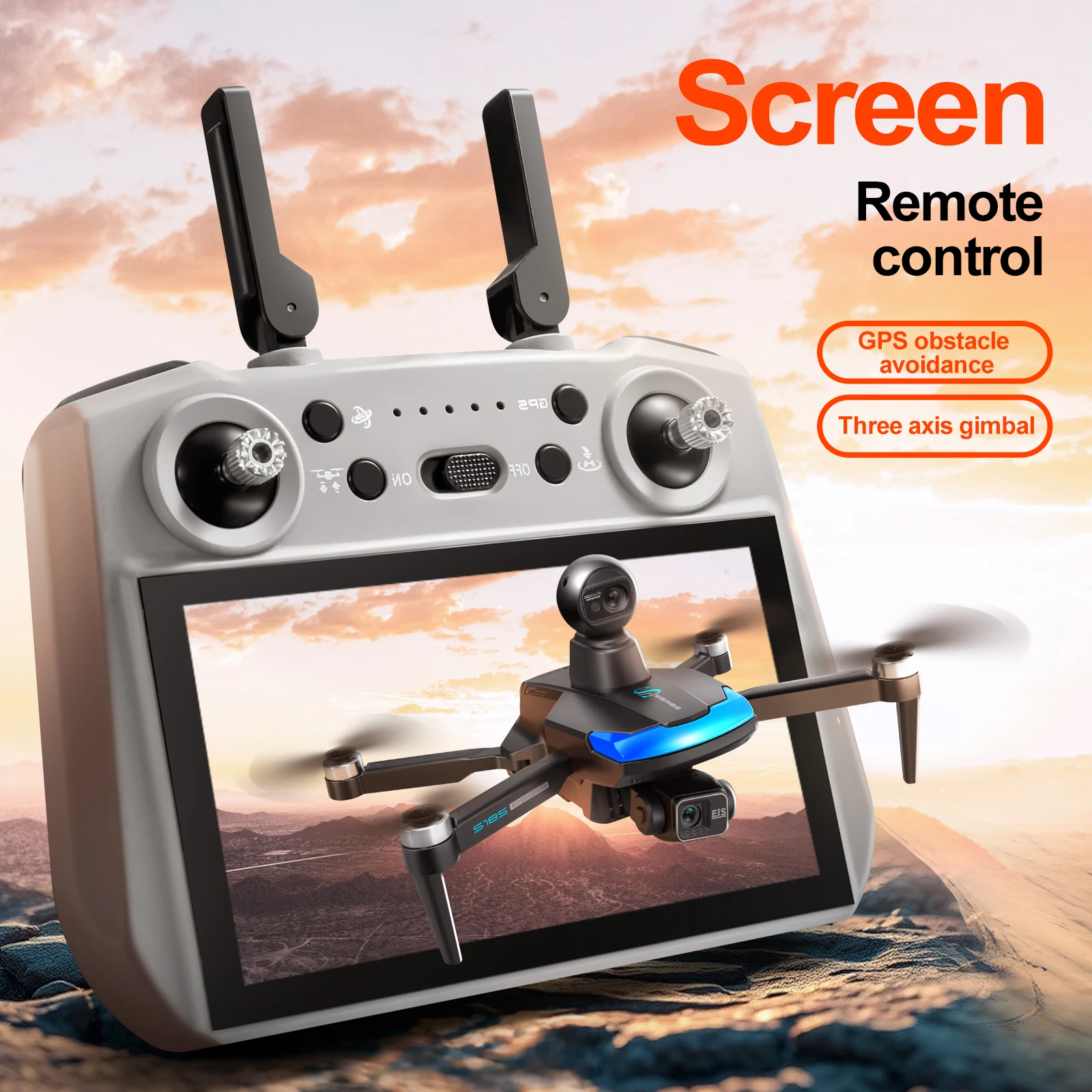 S185 Drone Profesional 2.7K HD - Drone Gps Mount ulasan dan harga